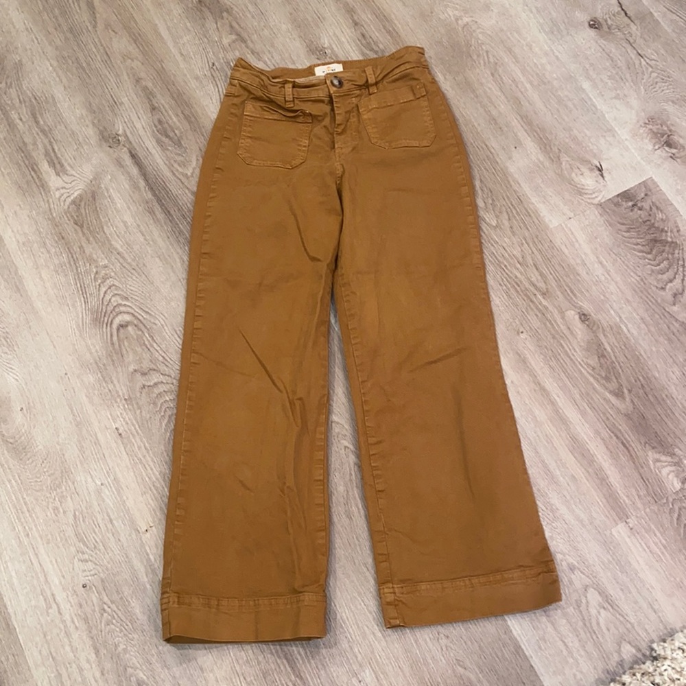 Marine Layer Gold Cropped Pants